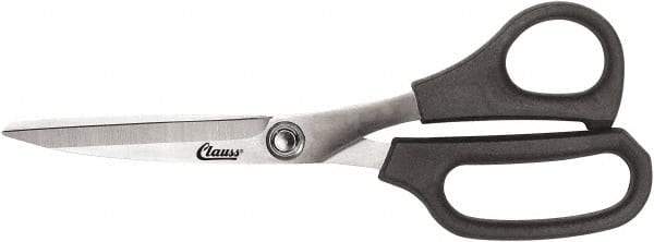 Clauss - 6" LOC, 9" OAL Stainless Steel Bent Trimmers - Plastic Offset Handle, For Paper, Fabric - Strong Tooling