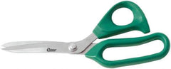 Clauss - 6" LOC, 9" OAL Stainless Steel Bent Shears - Plastic Offset Handle, For Paper, Fabric - Strong Tooling