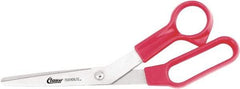 Clauss - 5" LOC, 8-1/2" OAL Stainless Steel Bent Shears - Plastic Offset Handle, For Paper, Fabric - Strong Tooling