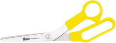 Clauss - 5" LOC, 8-1/2" OAL Stainless Steel Bent Shears - Plastic Offset Handle, For Paper, Fabric - Strong Tooling