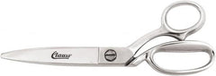 Clauss - 6" LOC, 12-1/2" OAL Steel Dubbed Trimmers - Steel Bent Handle, For Paper, Fabric - Strong Tooling