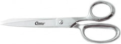 Clauss - 5" LOC, 8-1/4" OAL Straight Shears - Steel Straight Handle, For Paper, Fabric - Strong Tooling