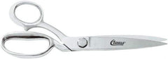 Clauss - 6" LOC, 10" OAL Trimmers - Left Hand, Steel Handle, For Paper, Fabric - Strong Tooling