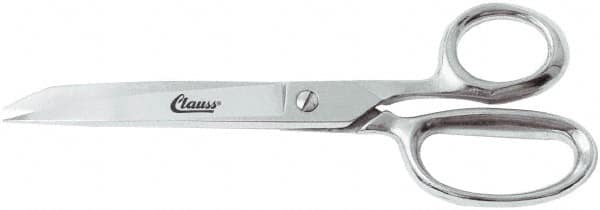 Clauss - 4" LOC, 8" OAL Straight Shears - Steel Straight Handle, For Paper, Fabric - Strong Tooling