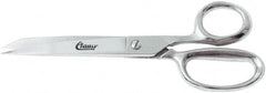 Clauss - 4" LOC, 8" OAL Straight Shears - Steel Straight Handle, For Paper, Fabric - Strong Tooling