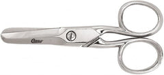 Clauss - 1" LOC, 7-5/64" OAL Scissors - Steel Handle, For Paper, Fabric - Strong Tooling