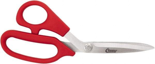 Clauss - 5" LOC, 8-1/4" OAL Stainless Steel Bent Shears - Left Hand, Offset Handle, For Paper, Fabric - Strong Tooling