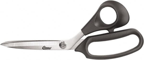 Clauss - 6" LOC, 9-1/2" OAL Stainless Steel Bent Shears - Plastic Offset Handle, For Paper, Fabric - Strong Tooling