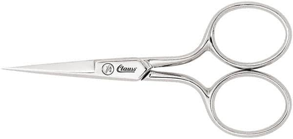 Clauss - 1" LOC, 3-1/2" OAL Scissors - Steel Handle, For Paper, Fabric - Strong Tooling