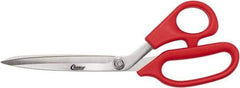 Clauss - 6" LOC, 9-1/4" OAL Stainless Steel Bent Shears - Plastic Offset Handle, For Paper, Fabric - Strong Tooling