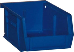 Durham - 5-7/16" Deep, Blue Plastic Hang and Stack Bins - 3" High x 4-3/16" Wide x 5-7/16" Long - Strong Tooling