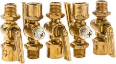 Parker - 1/4" Pipe, Female Pipe to Male Pipe Drain Cock & Shutoff Valve - 1/4-18 Thread, 30 Max psi - Strong Tooling