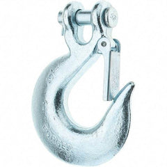 Value Collection - 1/2" Chain Diam, 43 Chain Grade Clevis Hook - 9,200 Lb Capacity, 3/4" Hook Throat, 4" OAL - Strong Tooling