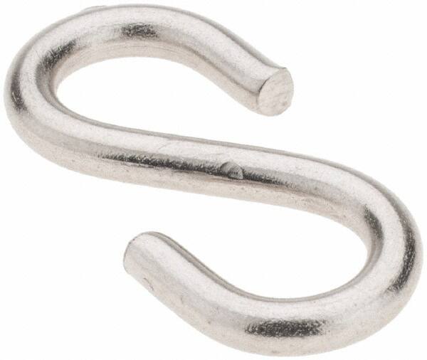 Value Collection - Stainless Steel S-Hook - 17 Lb Capacity, 0.114" Wire, 1-1/4" OAL - Strong Tooling