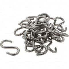 Value Collection - 304 Stainless Steel Uncoated S-Hook - 20 Lb Capacity, 0.12" Wire, 1-5/16" OAL - Strong Tooling