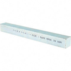 Value Collection - 12" Long x 1-1/2" High x 1-1/2" Wide, Zinc-Plated Oversized Key Stock - Cold Drawn Steel - Strong Tooling