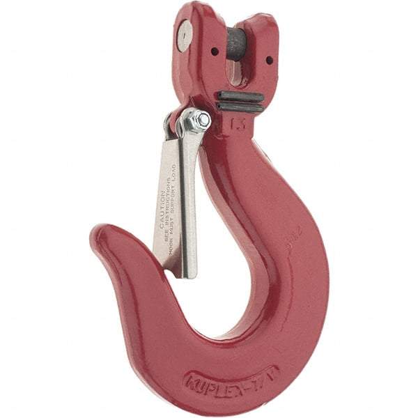 Value Collection - 1/2" Chain Diam, 100 Chain Grade Clevis Hook - 15,000 Lb Capacity, 1-11/16" ID, 3/4" Pin Diam, 2" Hook Throat, 6-1/8" OAL - Strong Tooling