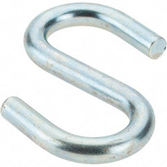 Value Collection - Trade Size 526, Carbon Steel Bright Zinc S-Hook - 189 Lb Capacity, 1/4" Wire, 2-1/4" OAL - Strong Tooling