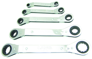 5 Piece - 12 Point - Offset Ratcheting Box Wrench Set - Strong Tooling