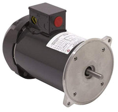 US Motors - 3/4 hp, TEFC Enclosure, Manual Thermal Protection, 1,725 RPM, 115/230 Volt, 60 Hz, Industrial Electric AC/DC Motor - Size 56 Frame, Flange Mount, 1 Speed, Ball Bearings, 10.6/5.3&11.8/5.9 Full Load Amps, B Class Insulation, Reversible - Strong Tooling