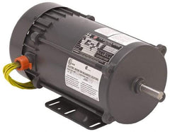 US Motors - TEFC Enclosure, Auto Thermal Protection, 3,450 RPM, 115/230 Volt, 60 Hz, Industrial Electric AC/DC Motor - Size 56 Frame, C-Face Mount, 1 Speed, Ball Bearings, 12.0/6.0 Full Load Amps, B Class Insulation, Reversible - Strong Tooling