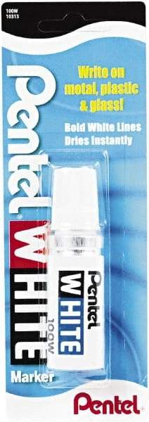 Pentel - White Permanent Marker - Broad Tip, AP Nontoxic Ink - Strong Tooling