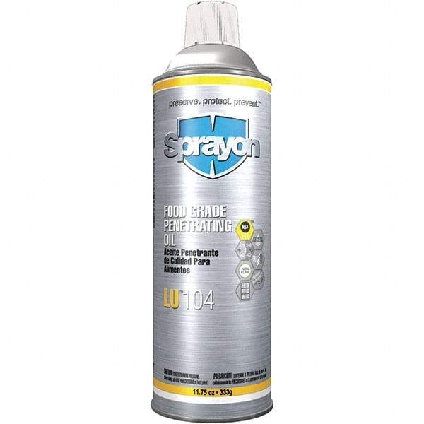 Sprayon - 20 oz Aerosol Spray Lubricant - Clear, -40°F to 475°F, Food Grade - Strong Tooling