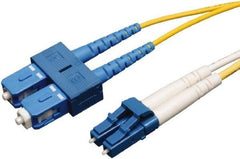 Tripp-Lite - 10' Long, LC/SC Head, Singlemode Fiber Optic Cable - Aqua, Use with LAN - Strong Tooling