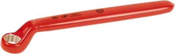 Wiha - 7/16" 6 Point Insulated Offset Box Wrench - Single End, Chrome Vanadium Steel, Hi-Vis Red Finish - Strong Tooling