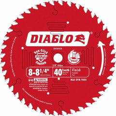 Freud - 8-1/4" Diam, 5/8" Arbor Hole Diam, 24 Tooth Wet & Dry Cut Saw Blade - Carbide-Tipped, Standard Round Arbor - Strong Tooling