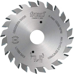 Freud - 100mm Diam, 3/4" Arbor Hole Diam, Wet & Dry Cut Saw Blade - Carbide-Tipped, Standard Round Arbor - Strong Tooling