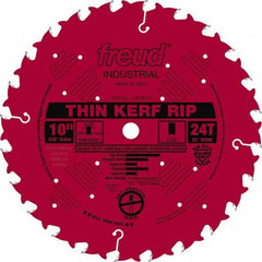 Freud - 10" Diam, 5/8" Arbor Hole Diam, 24 Tooth Wet & Dry Cut Saw Blade - Carbide-Tipped, Standard Round Arbor - Strong Tooling