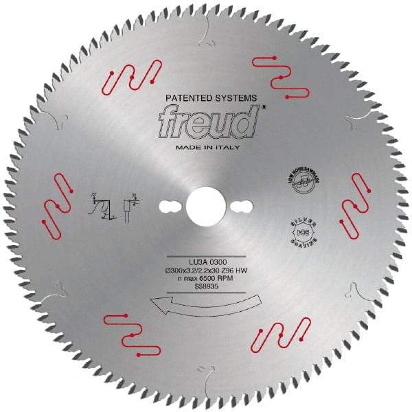 Freud - 220mm Diam, 30mm Arbor Hole Diam, 64 Tooth Wet & Dry Cut Saw Blade - Carbide-Tipped, Standard Round Arbor - Strong Tooling