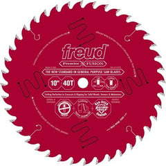 Freud - 10" Diam, 5/8" Arbor Hole Diam, 40 Tooth Wet & Dry Cut Saw Blade - Carbide-Tipped, Standard Round Arbor - Strong Tooling