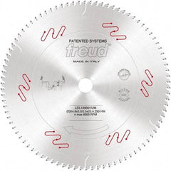 Freud - 12" Diam, 1" Arbor Hole Diam, 90 Tooth Wet & Dry Cut Saw Blade - Carbide-Tipped, Standard Round Arbor - Strong Tooling