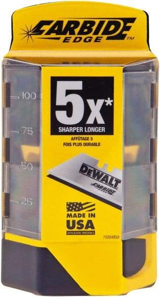 DeWALT - 50 Piece Steel Utility Knife Blade - 2-1/2" OAL - Strong Tooling