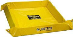 Justrite - 40 Gal Low Wall Berm - 4" High x 4' Wide x 4" Long - Strong Tooling