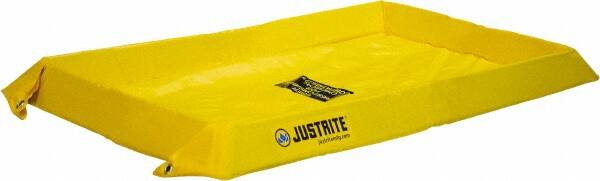 Justrite - 60 Gal Low Wall Berm - 4" High x 4' Wide x 6" Long - Strong Tooling