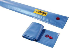 Justrite - 5' Long x 3/4' Wide, PVA Boom/Drain Dam - Light Blue, Use to Stop Contaminated Groundwater From Going Down the Drain - Strong Tooling