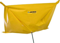 Justrite - 15' Diam, Square Roof Leak Diverter & Pipe Leak Diverter - 15' Long x 15' Wide, Yellow - Strong Tooling