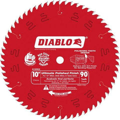 Freud - 10" Diam, 5/8" Arbor Hole Diam, 90 Tooth Wet & Dry Cut Saw Blade - Carbide-Tipped, Fine Finishing Action, Standard Round Arbor - Strong Tooling