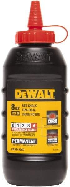 DeWALT - 8 oz Container Chalk Refill - Permanent Red - Strong Tooling