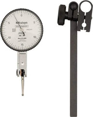 Mitutoyo - 0.03" Range, 0-15-0 Dial Reading, 0.0005" Graduation Dial Drop Indicator - 40mm Dial, 1/2" Range per Revolution, Includes NIST Traceability Certification - Strong Tooling