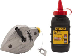 DeWALT - 100' Long Reel & Chalk Set - Red, Includes 4 oz Red Chalk - Strong Tooling