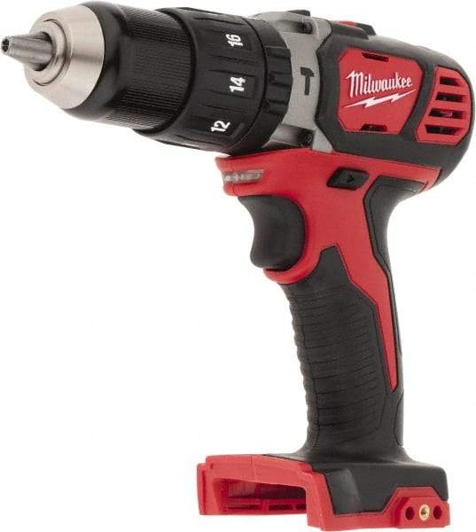 Milwaukee Tool - 18 Volt 1/2" Keyless Chuck Cordless Hammer Drill - 0 to 28,800 BPM, 0 to 1,800 RPM, Reversible - Strong Tooling