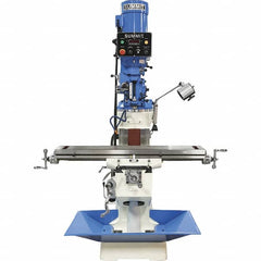 Summit - 9" Table Width x 49" Table Length, Electronic Variable Speed Control, 3 Phase Knee Milling Machine - R8 Spindle Taper, 3 hp - Strong Tooling