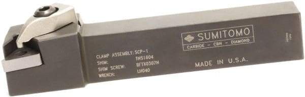 Sumitomo - DTGN, Right Hand Cut, -1° Lead Angle, 1" Shank Height x 1" Shank Width, Indexable Turning Toolholder - 6" OAL, TNMG 33 Insert Compatibility, Series Dual Clamp - Strong Tooling