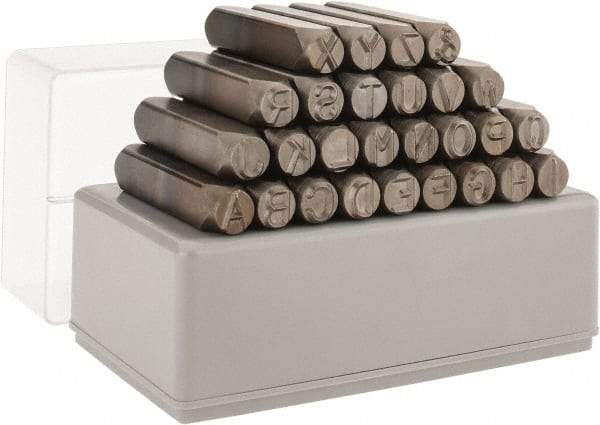 C.H. Hanson - 27 Piece, 3/8" Character Steel Stamp Set - Letters, Standard - Strong Tooling