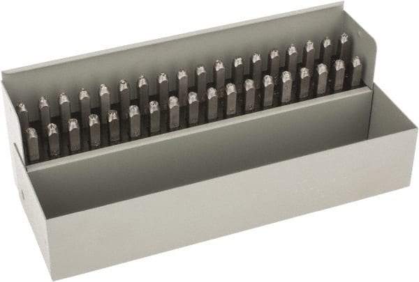 C.H. Hanson - 36 Piece, 1/8" Character Steel Stamp Set - Letters & Figures, Standard - Strong Tooling