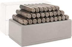 C.H. Hanson - 27 Piece, 1/4" Character Steel Stamp Set - Letters, Heavy Duty - Strong Tooling